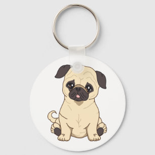 Chaveiro Desenho do Pug por edição limitada de Pablo