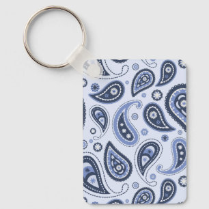 Chaveiro Desenho Intrincado de Estampa Floral Paisley