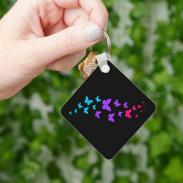 Chaveiro Desenho Orgulhoso Andrógino de Borboleta Bonita