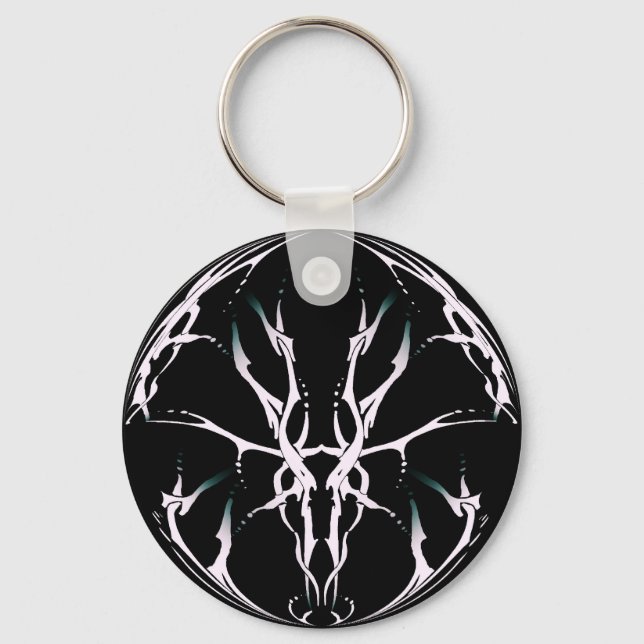 Chaveiro Desenho Tribal de Crânio de Veado para Caçadores d (Frente)