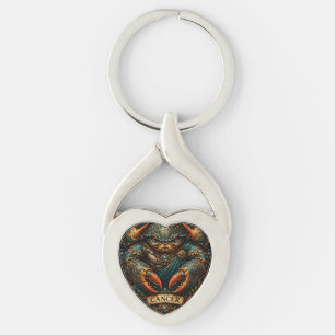 Chaveiro Desenho Zodiacal Câncer Masculino Celestial