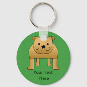 Chaveiro Desenhos animados bonitos do cão. Buldogue