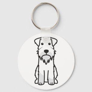 Chaveiro Desenhos animados do cão do Schnauzer diminuto