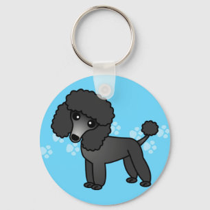 Chaveiro Desenhos animados pretos bonitos da caniche