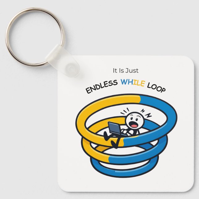 Chaveiro Desenvolvedor Python Consciente de Loop Infinito | (Frente)