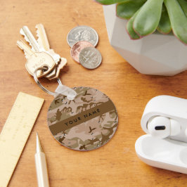 Chaveiro Desert Camouflage Pebbles, o teu nome Personaliza