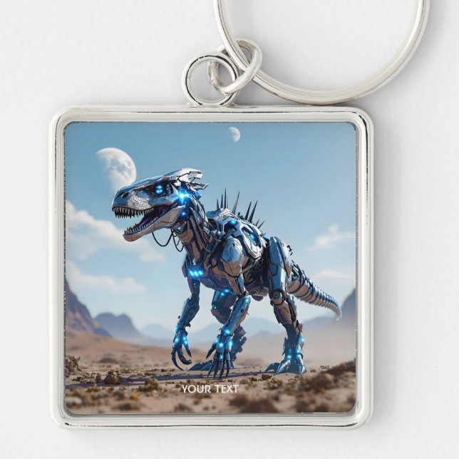 Chaveiro Deserto de Dinossaur Cibborg Fantasy Cute (Frente)