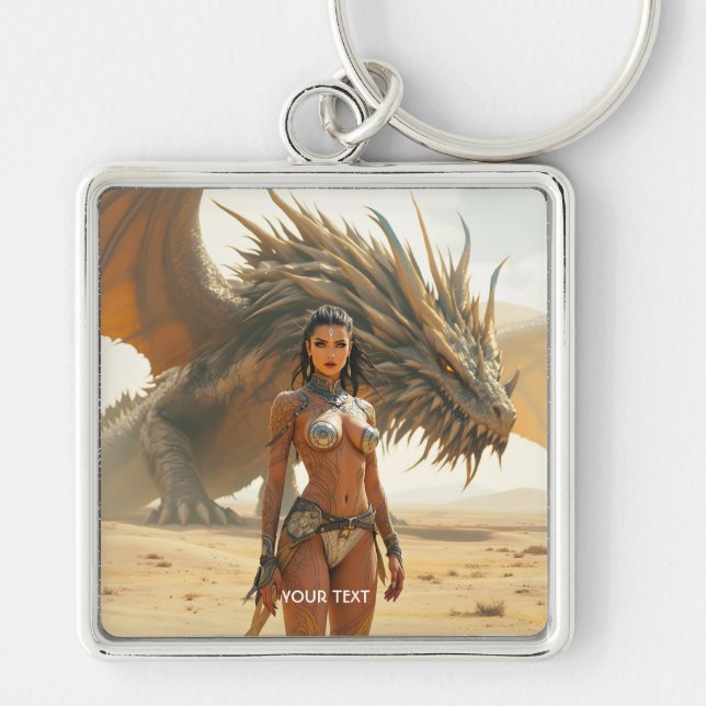 Chaveiro Deserto de Dragão Menina Fantasy (Frente)
