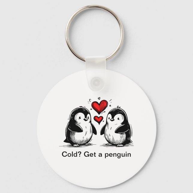 Chaveiro Desfile de Amor de Pinguins (Frente)