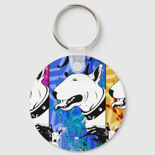 Chaveiro Design artístico da raça do cão de bull terrier