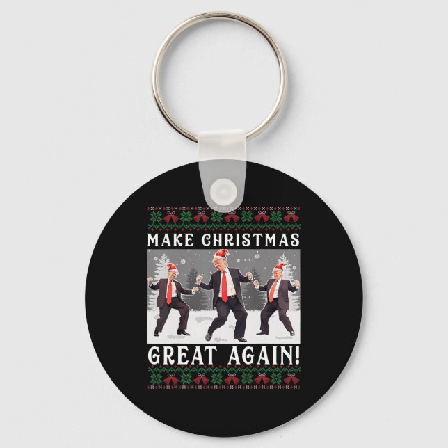 Chaveiro Design Bonito Faça Excelente De Natal Novamente Pa (Frente)