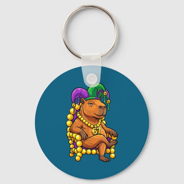Chaveiro Design Capybara Jester 67 Seis Sete (Frente)
