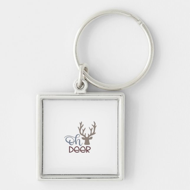 Chaveiro Design Clássico Retro Oh Deer  (Frente)