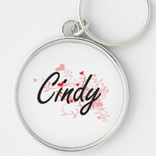 Chaveiro Design conhecido artístico de Cindy com coraçõe