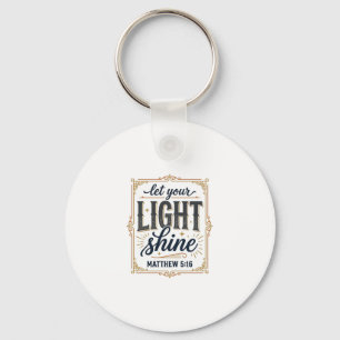 Chaveiro Design Cristiano Deixe Sua Luz Brilhar Mateus 5_16