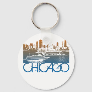 Chaveiro Design da skyline de Chicago