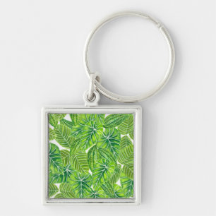 Chaveiro Design das folhas tropicais aquáticas