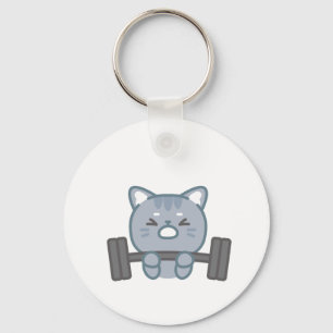Chaveiro design de adoradores de ginástica de gato fofo d