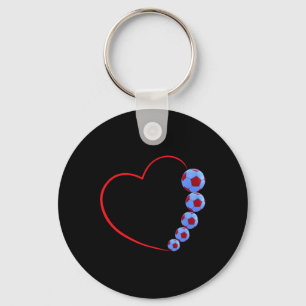 Chaveiro Design de Amor no Futebol - Fusão de Coração e Pé