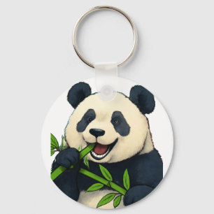 Chaveiro Design de Animal de Desenho Animado de Panda Fofo