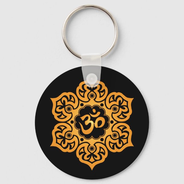 Chaveiro Design de Aum Amarelo-Negro (Frente)