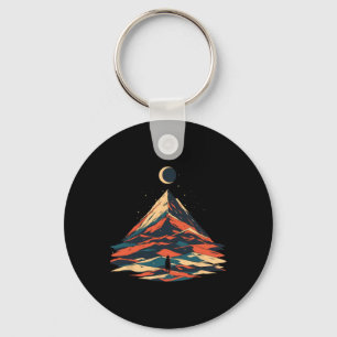 Chaveiro Design de Aventura na Montanha ao Luar - Caminhada