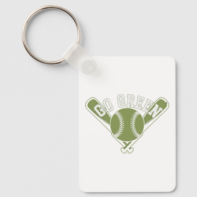 Chaveiro Design de Baseball Verde (Frente)