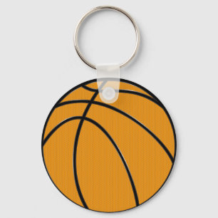Chaveiro Design de basquete em laranja clássico e preto