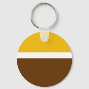 Chaveiro Design de Bloco de Cor Marrom-claro amarelo