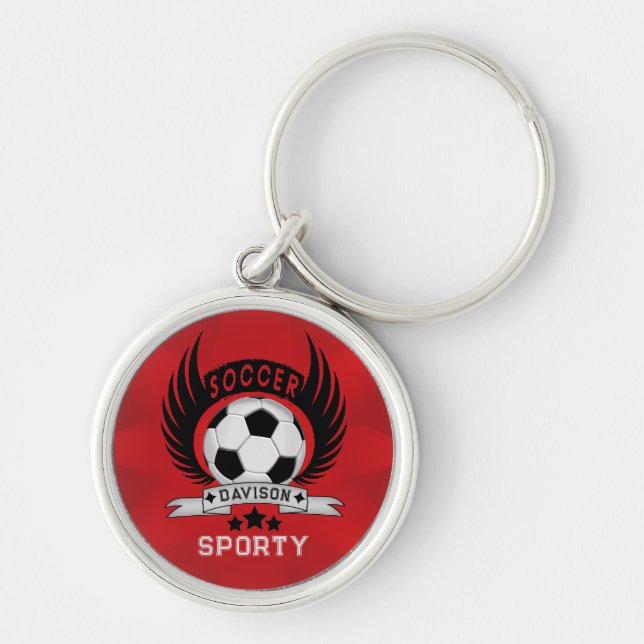 Chaveiro Design de Bola de Futebol Personalizado | Para Ama (Frente)