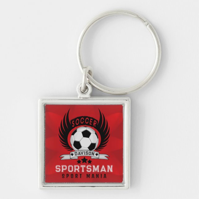 Chaveiro Design de Bola de Futebol Personalizado | Para Ama (Frente)