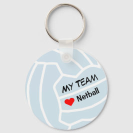 Chaveiro Design de Bola de Tema Netball Personalizada