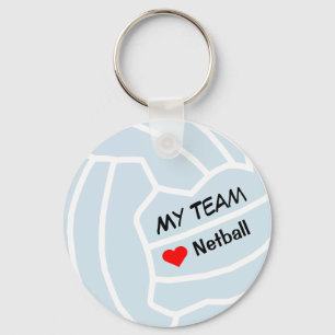 Chaveiro Design de Bola de Tema Netball Personalizada