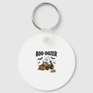Chaveiro Design de Bulldozer Fantasma de Halloween Boo-Doze