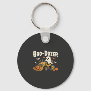 Chaveiro Design de Bulldozer Fantasma de Halloween Boo-Doze