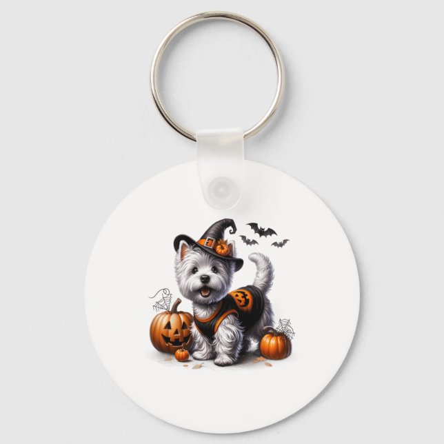 Chaveiro Design de Cachorro de Terrier West Terrier no West (Frente)