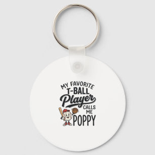 Chaveiro Design de Camisa Poppy Meu Jogador Favorito de T-B
