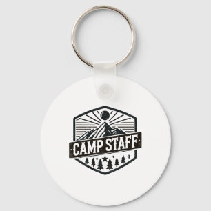 Chaveiro Design de camiseta de funcionários de acampamento