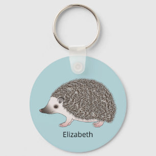 Chaveiro Design de Cartoon Pigmeus Hedgehog Africano Com Um