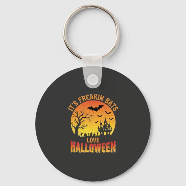 Chaveiro Design de Castelo Assombrado de Halloween que os M (Frente)