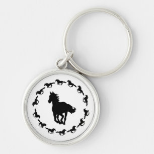 Chaveiro Design de cavalo Silhouette