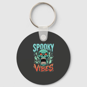 Chaveiro Design de Caveira de Fantasma de Halloween Vibes A