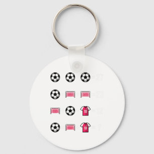 Chaveiro Design de Charada de Equação Matemática de Futebol