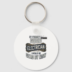 Chaveiro Design de Citação de Gravura Vintage Eletricista D