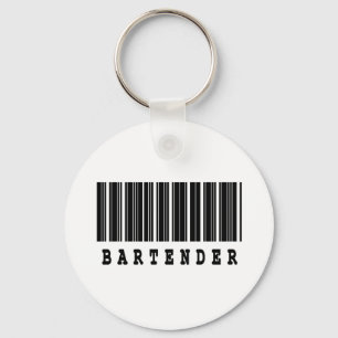 Chaveiro design de código de barras do barman