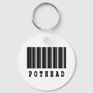 Chaveiro design de código de barras pothead