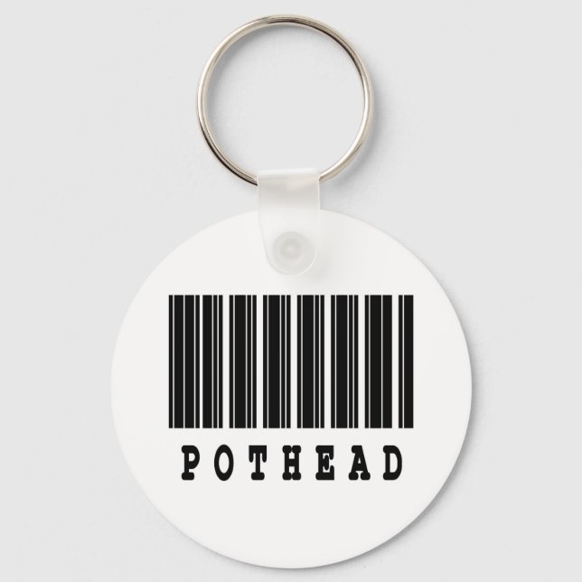 Chaveiro design de código de barras pothead (Frente)