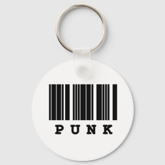 Chaveiro design de código de barras punk