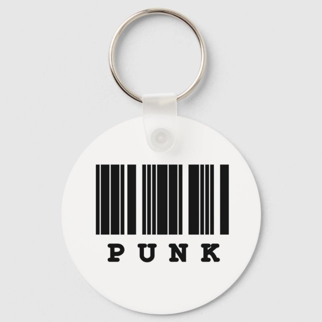 Chaveiro design de código de barras punk (Frente)