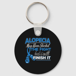Chaveiro Design de Consciência Alopecia para um Apoiante da